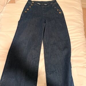 Women's Blue Wide-Leg Jeans